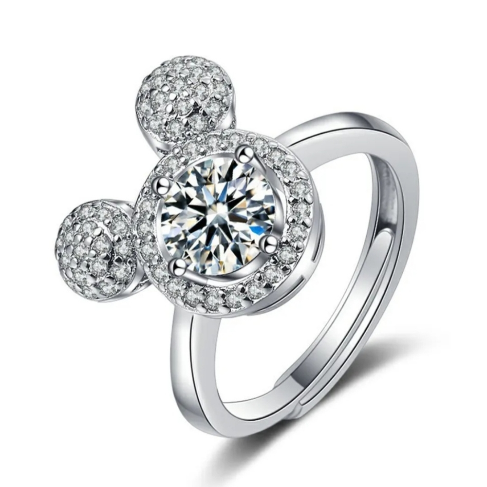 Mouse Ears Halo CZ Ring | New without tag